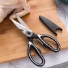 Kitchen Scissors with Sheath Shear Chicken Bone Stainless Steel Multi Function Cut Meat Vegetables Nuts Beer Bottle Opener