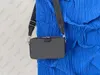 Portafoglio versatile di design Alpha indossabile M59161 Borsa da uomo in pelle granata nera con 6 scomparti per carte con patta Borsa a tracolla di grande capacità Sho290r