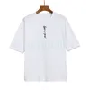 Moda masculina Five Colors T Shirts Casais Casual Letter Letra Imprimir camisetas femininas Tops de manga curta Tamanho S-xl