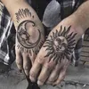 NXY Tillfällig tatuering Vattentät Klistermärke Handmålad Kall Mörk Skull Ansikte Art Vattenöverföring Fake Tatoo Flash Tatto för män Kvinnor 0330