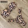 Ruuhee Bikini Mayo Kadın Mayo Leopar Brezilyalı Bikini Set Push Yukarı Mayo Takım Kadın Yaz Plajı Giyim Biqueini 220527