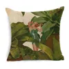 Taie d'oreiller Casey géométrique vert art motif housse de coussin lin matériel canapé chaise de voiture décor à la maison cadeau oreiller 45x45 cm 220714