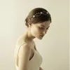 Headpieces Luxury Wedding Bridal Headpiece 2-Chain Crystal Rhinestone Flower Marriage Brud Handmade Pageant Pannband med bandhuvudpieces