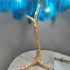 Table Lamps Nordic Ostrich Feather Lamp Palm Tree Indoor Lighting Home Decor LED Lights Bedroom Living Room Stand LightTable