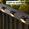 Lumières de jardin solaires 16 pièces lampe à LED chemin escalier extérieur étanche applique murale paysage étape pont lumières balcon clôture