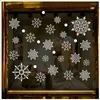Adesivi per finestre Anno Natale Fiocco di neve Adesivo statico in vetro Riutilizzabile Rimovibile Per la decorazione del festival del bagno FestaFinestra