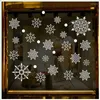 Window Stickers Year Christmas Snowflake Static Cling Glass Sticker Reusable Removable For Bath Party Festival DecorationWindow