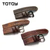 TOTOY Vintage Cowhide bands Adaptable Military Mountaineering PAM Leather Strap 20 22 24 26MM Men's Strap H220419