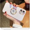 Camera Lens Diamond Crystal Bling Glitter Leather Soft Phone Cases For iPhone 13 12 11 Pro Max X XS XR 7 8 Plus SE Luxury Cover Jewelled Designer fashion girls cover case