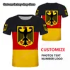 Niemcy darmowe niestandardowe DIY Numer Numer deu t -shirt flaga mężczyzn kobiety Joker twarz moda luźna o letnie ubrania męskie 220616