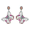 Boucles d'oreilles lustre de luxe, bijoux de styliste, papillon creux en strass, boucles d'oreilles pendantes pour femmes, cadeau de fête de mariage 5393572