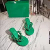 Designerskie kobiety sandały modowe plażowe sandał płaskie slajdy klapki tkane kapcie Kobieta bottega projektanci Silde