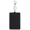 Sublimation porte-badge blancs avec porte-clés fête porte-clés en cuir PU porte-cartes d'identité Bus carte porte-clés pendentifs