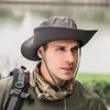 Bérets Hirigin Boonie Bucket Hat 2022 Casquette de pêche Randonnée Chasse Bord Safari Été Hommes Soleil En Plein Air Pliant Pêcheur ChapeauBerets2365