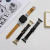 Leather Woman Watch Band Straps D-shaped Steel Ed Leather for Apple Watch/iwatch Series 7 6 5 4 3 2 1 38/40/41mm 42/44/45mm /iwatch 8/0/mm //mm