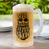 Glass Beer Steins Mugs Sublimation blanks with Handle Blank Frosted stein 16 oz. Mug Thermal Printing Heat transfer