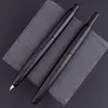 MAJOHN A1 Pressa Penna stilografica Penna di inchiostro in metallo a grasso retrattile con convertitore per la scrittura di regali Penne opache nere 220811