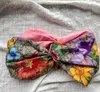 Silk elastiska pannband för kvinnor 2022 Ny ankomst lyxflickor blommor blommor fjäril hårband halsduk hårtillbehör gåvor heta headwraps s114
