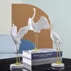 Nordic Simulation Resin Red Crowned Crane Craft Moderne Decoratieve Voorwerpen Beeldjes Woonkamer Ornamenten Bruiloft Decoratie Props Home Decor