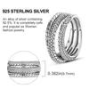 An￩is de dedo de prata femininos para originais 925 Sterling Cocktail Ring Geom￩trico J￳ias de Casamento do Cora￧￣o C￺bico