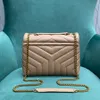10A Top quality LOULOU small Quilted Y-shaped true leather bag designer Bags woman Shoulder handbag crossbody bag 23cm 494699 luxury chain bagss With box Y004