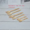 Wooden Teaspoon Spoon Set Mini Coffee Mixing Wooden Free Samples Spoons Birch Hot Customize Logo Available Natural Wood Color HH22-274