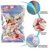 L'emballage de détail en plastique refermable met en sac le sac holographique de preuve d'odeur de poche de papier d'aluminium pour le paquet de stockage de nourriture 100pcs / lot