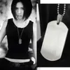 Blanc En Acier Inoxydable Militaire Armée Dog Tags Miroir surface laser gravable Mode Hommes Pendentifs FY3831 sxaug09