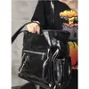Fashion Bag Black Chain Design Leisure stor kapacitet sneda kvinnor axelväskor handväska