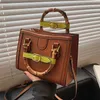 handbag Bamboo portable large capacity bag texture Single Shoulder solid color leisure Bag 65% Off handbags store sale