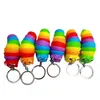 Slug Toy Snail Keychain 7.5CM Fidget Toys Super Decompression Creative Car Key Chain Caterpillar Bag Doll Pendant Gifts