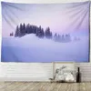 Snow Mountain Landscape Print Tapestry Forest Hippie Wall Rugs Bohemian Rugs Mandala Art Decor J220804