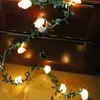 Cordes alimentées 10/20/40leds Rose fleur LED lumières de noël vacances saint valentin mariage décoration ampoules LampLED StringsLED