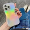 Bling Laser Holographic Magic Color Hüllen in Militärqualität mit schmalen Taillenecken, fluoreszierender, stoßfester TPU-Kameraobjektivschutz für iPhone 13 12 11 Pro MAX 8 7 Plus