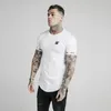 Sik Silk T-shirt Men Zomer Korte mouw Compressie T-shirt Mesh Tops T-stuk mannelijke kleding Casual mode T-shirts Men 220520