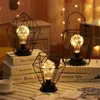 Tafellampen creatieve vakantie retro iron art minimalistische holle leeslamp nacht licht slaapkamer bureau verlichting woning decoratie tableetable