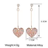 Hoop Huggie Sell Heart Earrings Design Lovely Rhinestone Crystal For Women Wedding Party Gifthoop