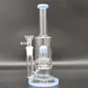 8.7in Blue Glass Bong Hookh Bong Szklany Rura Wodna Grube Zlewki Bongs 14mm Swaw