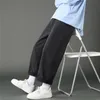Jeans Longgar Kasual Jalanan Baru Celana Panjang Kaki Lebar Lurus Hip Hop Fashion Korea Pria Celana Kasual Pasangan Hitam Biru Muda 220817