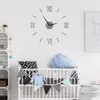 Wall Clocks Home Decor 3D DIY Sticker Acrylic Clock Self Adhesive Decal Mirror Household Decoration Accessaries SuppliesWallWall