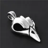 Pendant Necklaces Mens Silver Raven Crow Skull Pewter Wiccan Free Necklace Wholesale Jewelry LP296Pendant