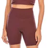 Lululemenly Yoga-Shorts, einfarbig, nackt, hohe Taille, Hüfte, eng, elastisch, Training, Damenhose, Laufen, Fitness-Shorts, Sport, Workout, hohe Qualität, Großhandel