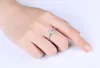 Anello con diamante da 1 ct placcato in ORO 18 carati Classico anello di fidanzamento con anello in morsonite a quattro artigli