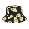 Women Girls Bucket Hat Fruit Avocado Printed Beach Sun Hats For Lady Men Summer Hiking Fishing Sports Caps Female Fisherman Cap M4170