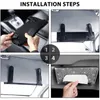 1PC Car Tissue Box Towel Mask Sun Visor Holder Auto Interior Storage Decoration Glitter Accessories Universal 220523
