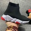 2020 Kids Fashion Luxury Paris Boys Gilrs Speed Trainer Sock Shoes Triple Black White Red Oreo Stretch-Knit Designer Toddler Sneakers