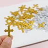 Décoration de fête 15g Église Communion Mariage Confettis Croix Bible Table Sequin Scatter Baby Shower Anniversaire Invitation Filler DIY SuppliesP
