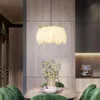Kolye lambalar Tüy avize hafif yemek yaşam yatak odası yatak odası fuaye led ampul isteğe bağlı devekuşu modern tavan asılı lampent