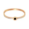 Fina smycken rostfritt stål armband för kvinnor halv cirkel svart romersk siffra titan julklapp för mors dag mode retro stil