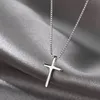 Simple Cross Pendants Necklaces Women Silver Color Chain Choker Necklace Female Bohemian Metal Jewelry Bijoux Collares209Z